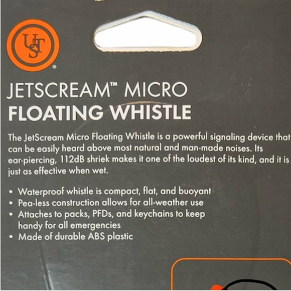 NIP Jetscream Micro Floating Whistle, Orange With a Black Lanyard - Picture 7 of 12